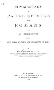 Cover of: Commentary on Paul's Epistle to the Romans: with an introduction on the life, times, writings and character of Paul