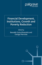 Cover of: Financial development, institutions, growth and poverty reduction