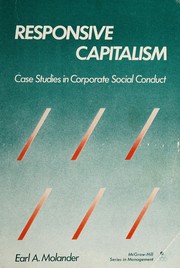 Cover of: Responsive capitalism: case studies in corporate social conduct