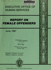 Cover of: Report on female offenders