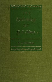 Cover of: The Epistemology of G. E. Moore