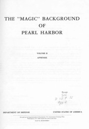 Cover of: The "MAGIC" Background of Pearl Harbor by 