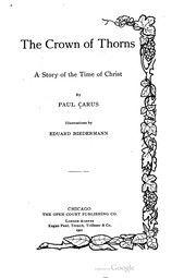 Cover of: The Crown Of Thorns: A Story Of The Time Of Christ