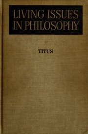Cover of: Living issues in philosophy: an introductory textbook