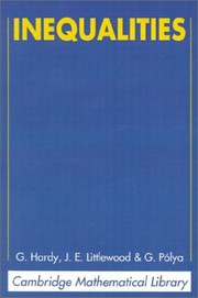 Cover of: Inequalities by G. H. Hardy
