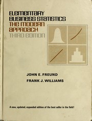 Cover of: Elementary business statistics: the modern approach