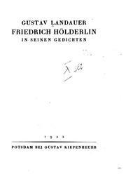 Cover of: Friedrich Hölderlin in seinen Gedichten