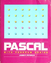 Cover of: Pascal with program design