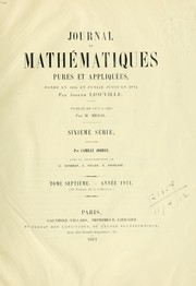 Cover of: Journal de mathématiques pures et appliquées