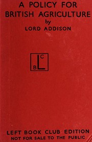 Cover of: A policy for British agriculture
