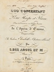 Cover of: Duo concertant pour harpe et piano, sur plusieurs thêmes de l'opéra du Maçon: avec des variations sur la romance chantée par Mme. Pradher : op. 1er