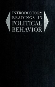 Cover of: Introductory readings in political behavior by S. Sidney Ulmer