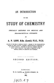 Cover of: An introduction to the study of chemistry by Arthur Pearson Luff