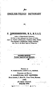 Cover of: An  English-Telugu dictionary by Paluri Sankaranarayana