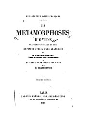 Cover of: Les métamorphoses d'Ovide by Ovid