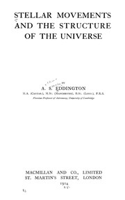 Cover of: Stellar movements and the structure of the universe