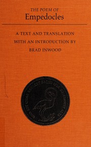 Cover of: The Poem of Empedocles: a text and translation with an introduction