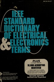 Cover of: IEEE standard dictionary of electrical and electronics terms