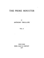 Cover of: The Prime Minister by Anthony Trollope
