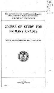 Cover of: Course of study for primary grades with suggestions to teachers
