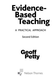 Cover of: Evidence-based teaching by Geoffrey Petty