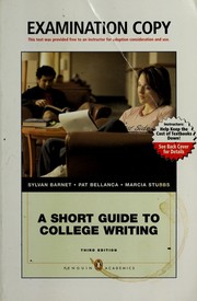 Cover of: A short guide to college writing by Sylvan Barnet