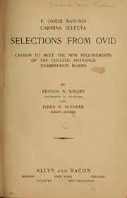 Cover of: P. Ovidii Nasonis Carmina selecta.