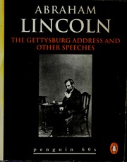 Cover of: The Gettysburg Address and Other Speeches