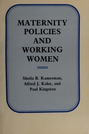 Cover of: Maternity policies and working women
