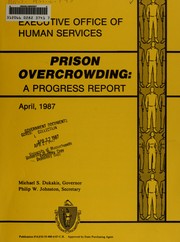 Cover of: Prison overcrowding: a progress report