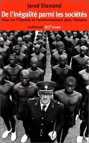Cover of: De l'inégalité parmi les sociétés by Jared Diamond