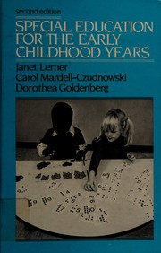 Cover of: Special education for the early childhood years