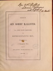 Cover of: Sketch of Gen. Robert McAllister