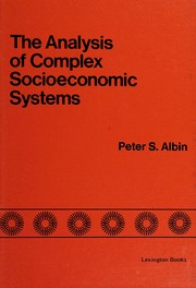 Cover of: The analysis of complex socioeconomic systems