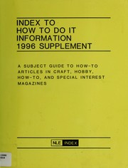 Cover of: Index to How to Do It Information: 1996 Supplement