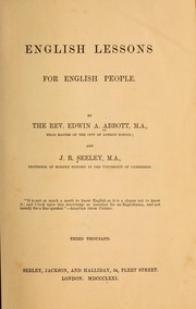 Cover of: English lessons for English people.