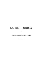 Cover of: La rettorica di Brunetto Latini