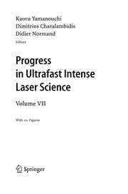 Cover of: Progress in Ultrafast Intense Laser Science VII