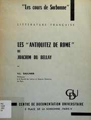 Cover of: Les Antiquitez de Rome de Joachim du Bellay