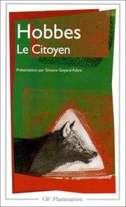 Cover of: Le Citoyen ou les Fondements de la politique