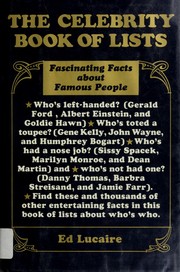 Cover of: The celebrity book of lists: fascinating facts about famous people
