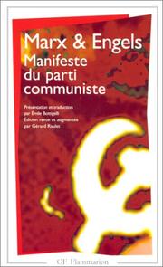 Cover of: Manifeste du Parti communiste by Karl Marx, Friedrich Engels, Emile Bottigelli