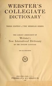 Webster's collegiate dictionary by Noah Webster