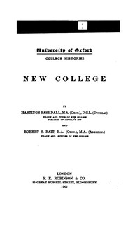 Cover of: New college