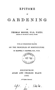 Cover of: Epitome of gardening