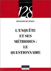 Cover of: L'Enquête et ses méthodes: Le questionnaire