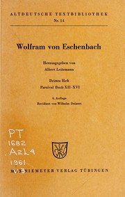 Cover of: Wolfram von Eschenbach