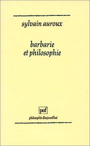 Cover of: Barbarie et philosophie