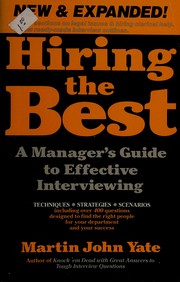 Cover of: Hiring the Best by Martin John Yate