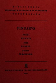 Cover of: Pindari Carmina cum fragmentis